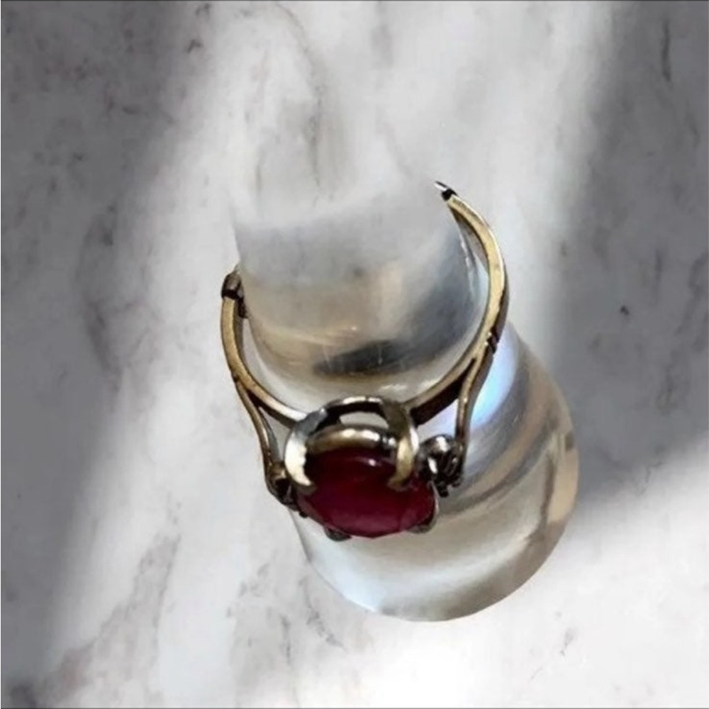 18 K WHITE GOLD RUBY RING 6 - Picture 7 of 10
